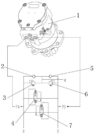 一种回转马达防回转集成阀的制作方法