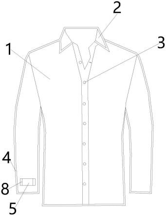 一种具有智能手环显示功能的商务衬衫的制作方法