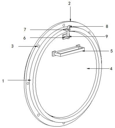 一种具有斜拉杆连接件的半开式圆窗的制作方法