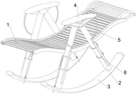 摇摇椅结构图图片