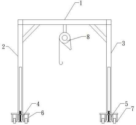 水泵维修辅助用龙门架的制作方法