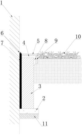 建筑外墙覆土防水结构的制作方法