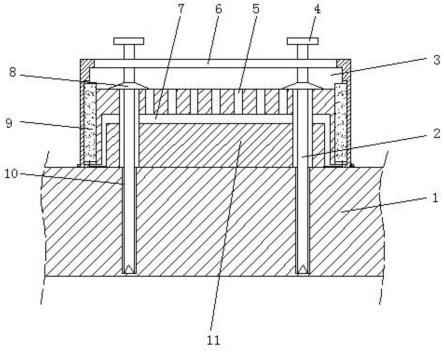 一种利用锚杆固定沉箱的施工结构的制作方法