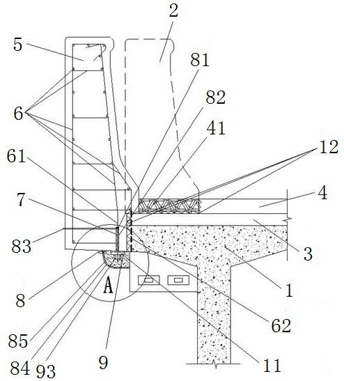 桥梁拓宽防撞护栏锚固钢筋结构的制作方法