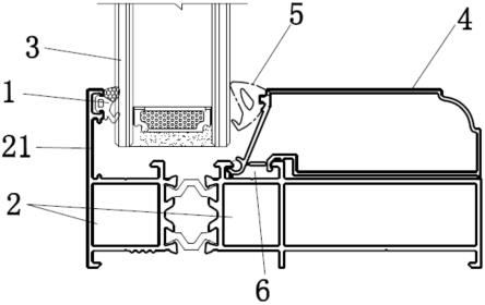 一种管型窗内置槽口的压线安装结构的制作方法