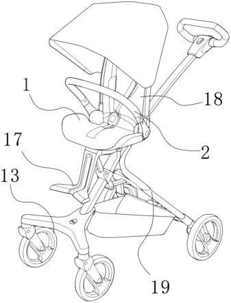 一种座椅具有前后旋转换向的婴儿推车的制作方法