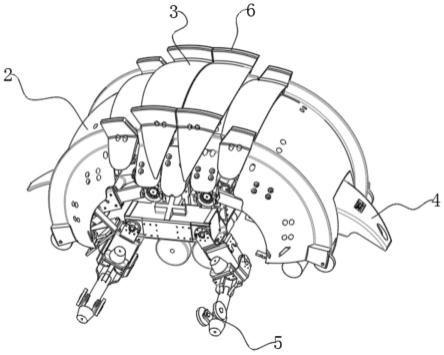 仿三带犰狳多瓣式蜷曲机器人