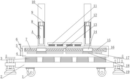 一种桥梁施工用梁板输送支撑托架装置的制作方法
