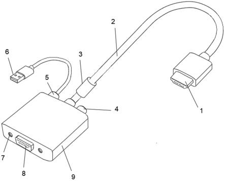 一种HDMI转VGA高清数据转换器的制作方法