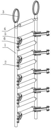 一种电力工程安全作业用具有防翻转结构的绝缘软梯的制作方法