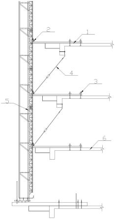 一种爬架悬挑斜拉式钢梁支座安装装置及安装方法与流程