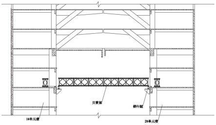 一种超长悬挑连廊贝雷架支撑体系施工工艺的制作方法