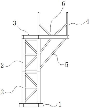 一种倒三角形管桁架安装支撑架的制作方法