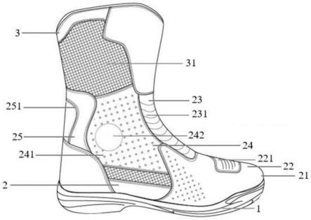 一种透气警示骑行靴的制作方法