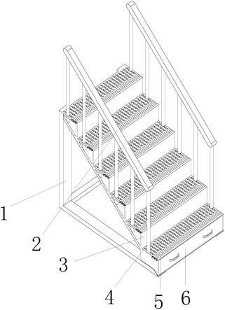 一种防滑性好的钢楼梯的制作方法