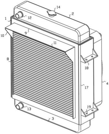一种防热风回流的工程车水箱散热器的制作方法
