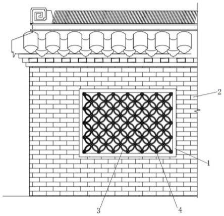 一种古建瓦砌镂空围墙的施工方法与流程