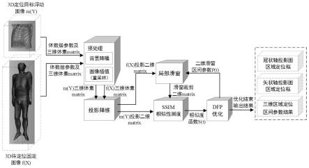 一种基于投影降维及SSIM的三维CT/PET图像区域定位方法