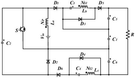 一种低电压应力的三绕组耦合电感开关电容Boost变换器