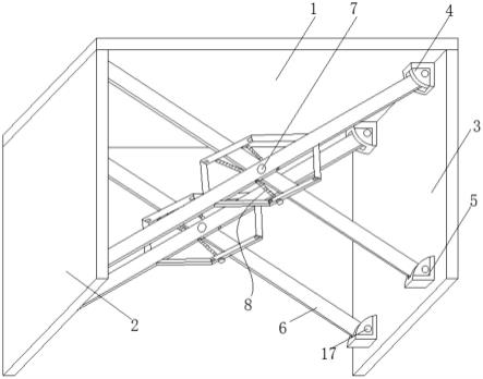 一种六边环扣双对称双三角支撑防振装置的制作方法