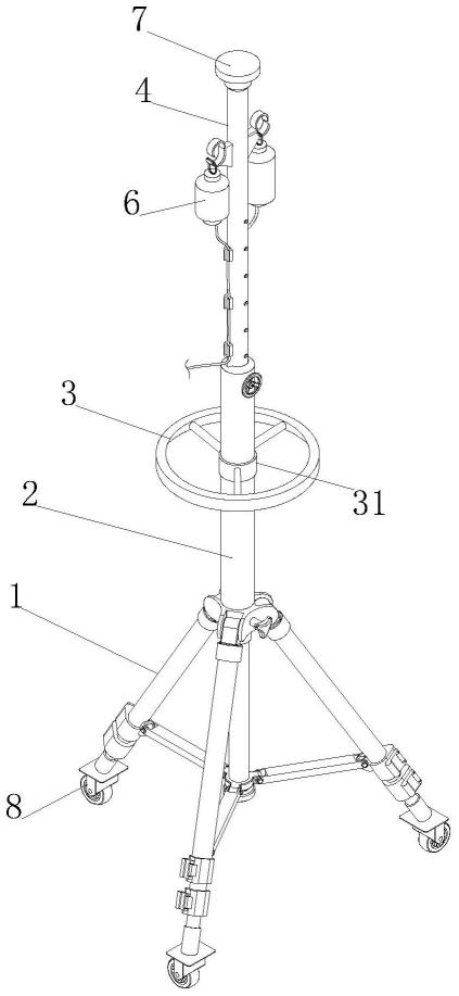 一种综合护理用输液架的制作方法