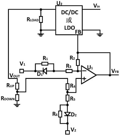 一种电源输出电压补偿调节电路及其控制方法与流程