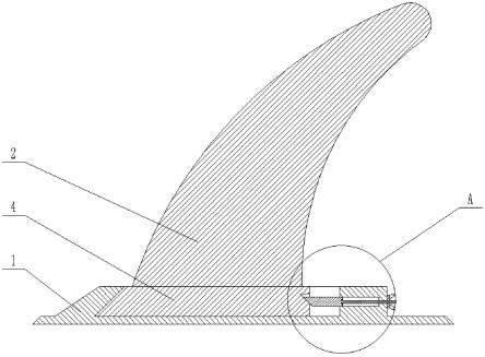 一种竞速桨板的尾鳍的制作方法