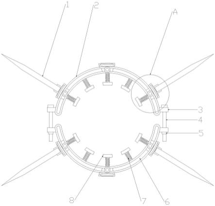 一种园林绿化施工苗木固定结构的制作方法