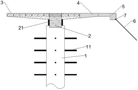 一种适用于复杂地下空间下道路拓宽的悬挑板结构的制作方法