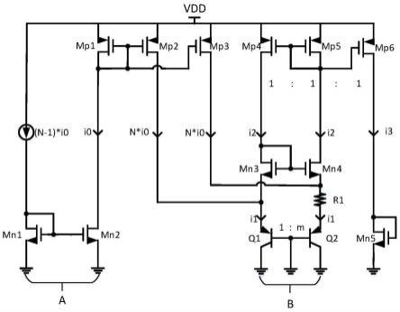 一种抵消总电流中非PTAT电流分量的电路和方法与流程