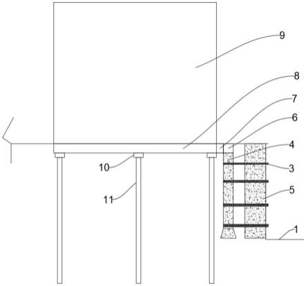 一种应用于基坑地形的稳定型建筑物支护结构的制作方法