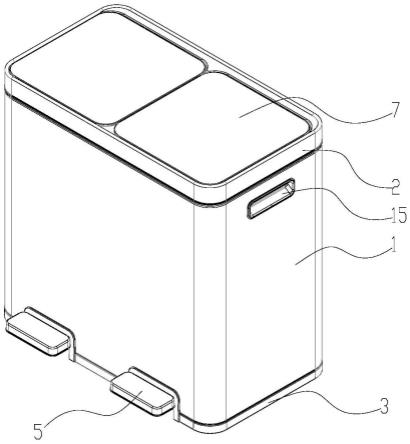 一种脚踏式翻盖垃圾分类桶的制作方法