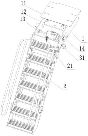 电传动矿用自卸车液压折叠梯及其使用方法与流程