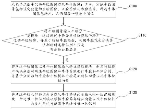 牛只唯一性识别方法、装置、计算机设备及存储介质与流程