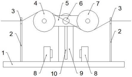 一种双股并线机用张力平衡装置的制作方法