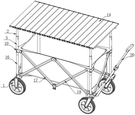 一种具备升降杆的折叠车桌板的制作方法