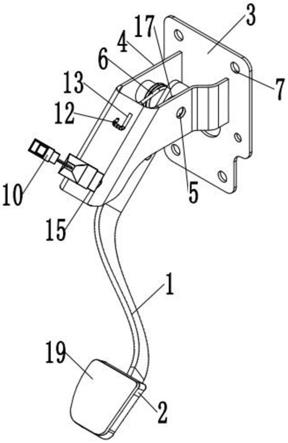 汽车脚踏板杠杆示意图图片