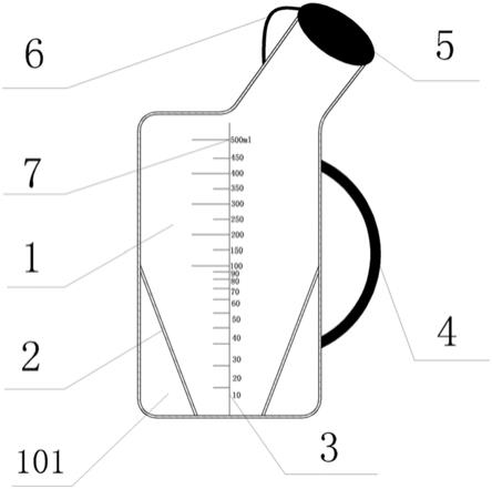 一种少尿尿频患者专用计量尿壶