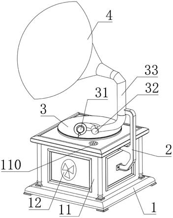 留声机平面图图片