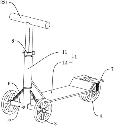 一種減震滑板車的製作方法