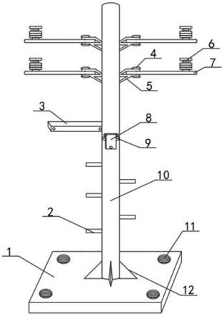 电线杆结构图解图片