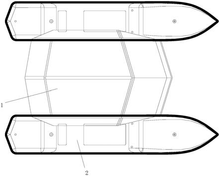 小水线面双体船结构图图片