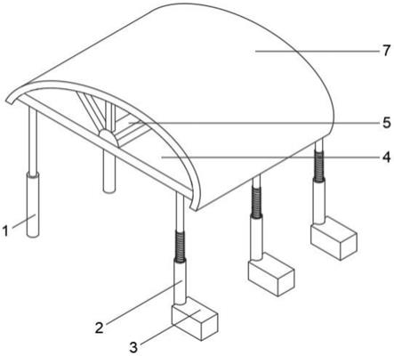 伸缩雨棚原理结构图片