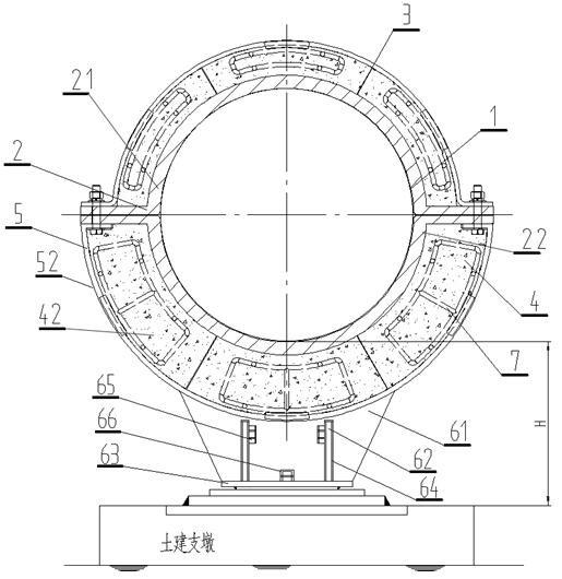 蒸汽管道管托制作图图片