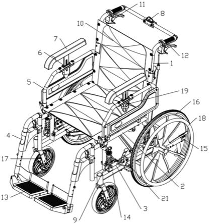 一种便于折叠且具有减震功能的轮椅的制作方法
