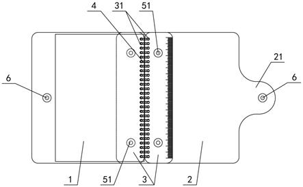 包扣式线圈本的带直尺连接机构的制作方法