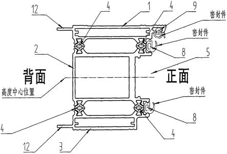 一种门扇双断桥型材的制作方法