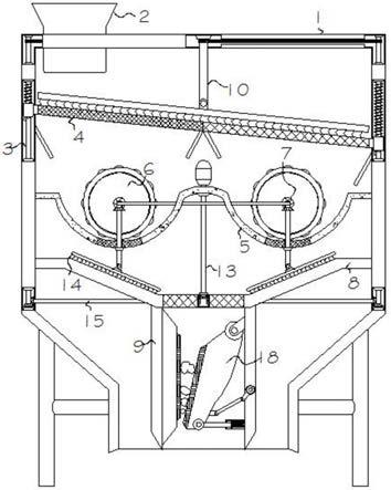 一种双辊式土木工程建筑废料碾碎回收装置的制作方法