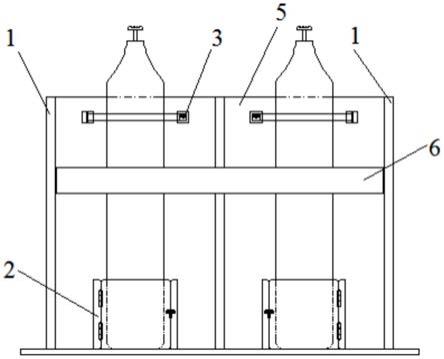 一种试验中对惰性气体瓶进行固定的方便拆卸的装置的制作方法