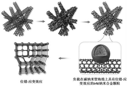 具有位错-应变效应的IrNi纳米颗粒